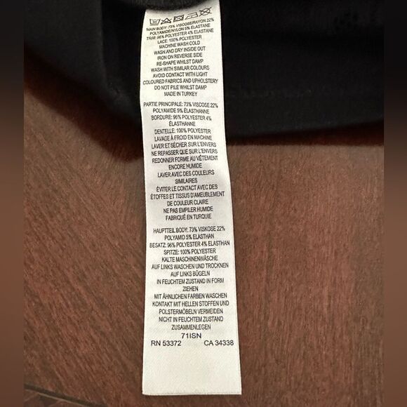 French Connection Women Dress Tatlin Black Lace Trim Party Cocktail Dress size 8 - Picture 7 of 7